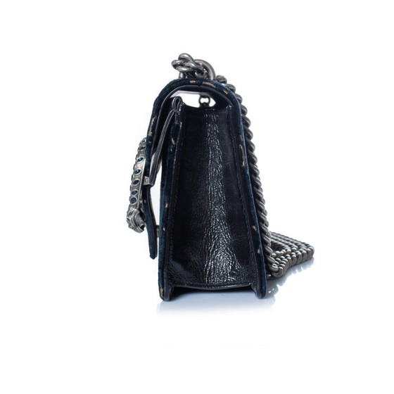 Image 1 of Gucci, blaue Samttasche GG Dionysus