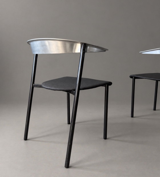 4 Sillas de comedor Gala — Bernal & Isern para Sellex, 1988 – Aluminio, Metal (photo 8 of 15)