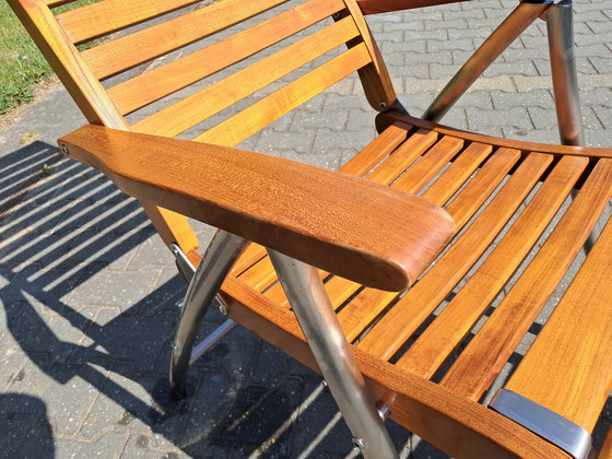 Image 1 of Stylist-Line Deckchair/Lounging Chair with Detachable Footrest and Cushion