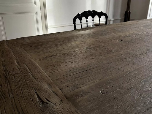 Kingstone Farmhouse Dining Table in Solid Oak - 250 x 100 cm