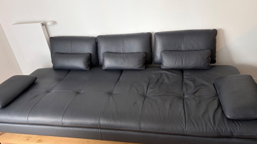 Roche Bobois Scenario 2 blaues Ledersofa – 4-Sitzer – neuwertig