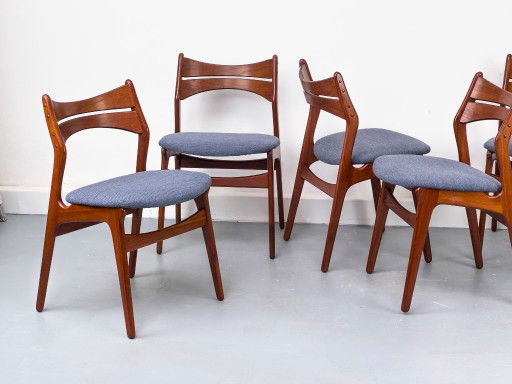 Teak Dining Chairs by Erik Buch for Chr. Christensens Møbelfabrik, 1960s, Set of 6 – eetkamerstoelen, Wood (photo 2 of 24)