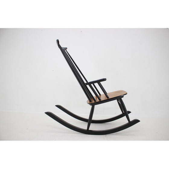 Image 1 of Vintage beechwood rocking chair by Varjosen Puunjalostus, Finland 1960s