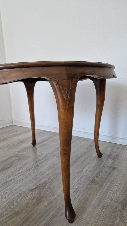 Ronde, gebeeldhouwde bijzettafel, 78 cm