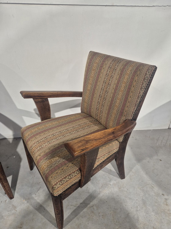 Image 1 of 2 art deco fauteuils eiken haagse school