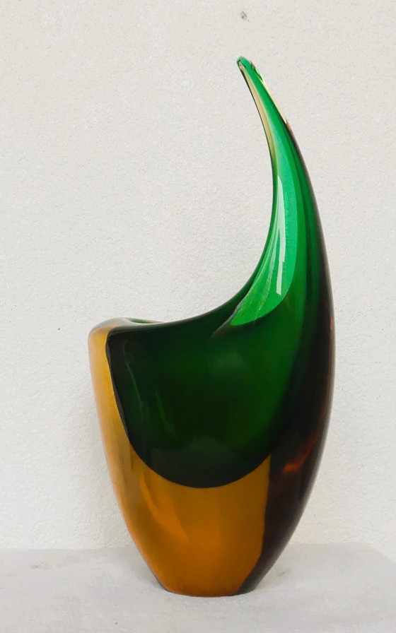 Image 1 of Seltene Murano Vase Sommerso 27 cm Flavio Poli zugeschrieben UK4 Aeb