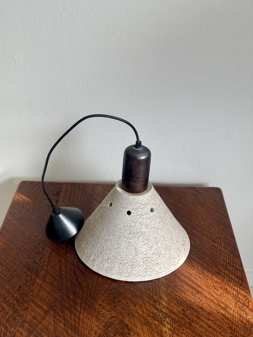 Vintage brutalist ceramic pendant lamp