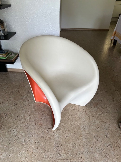 Ron Arad Morpho Sessel – Original – Weiß/Orange – Designklassiker
