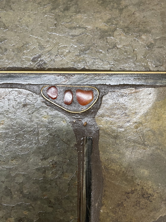 Image 1 of 2 tables d'appoint en pierre naturelle, Paul Kingma