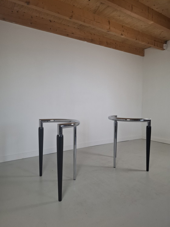 Image 1 of Effezeta Post modern eettafel set met 5 stoelen italian Design jaren 80 