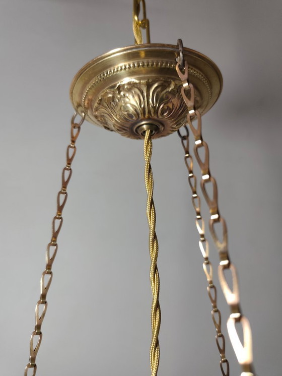 Image 1 of "Art Nouveau" ceiling lamp. Spain, 1930s.