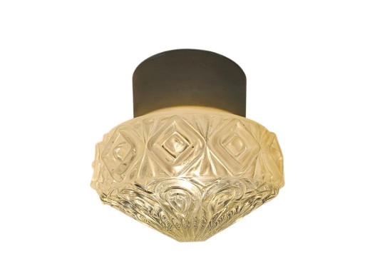 Mid Century - 'Diamond Cut' - flush mount - plafonniere - 70's