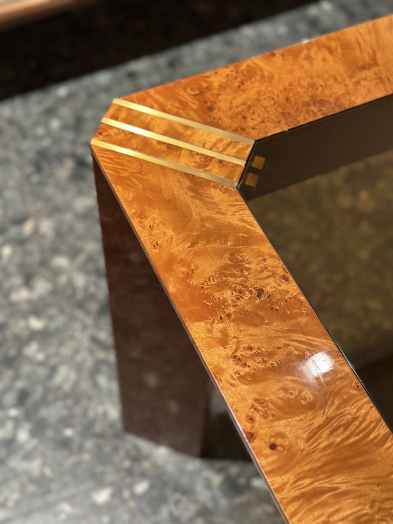 Image 1 of Mesa de comedor italiana de mediados de siglo con madera de raíz de Burlwood