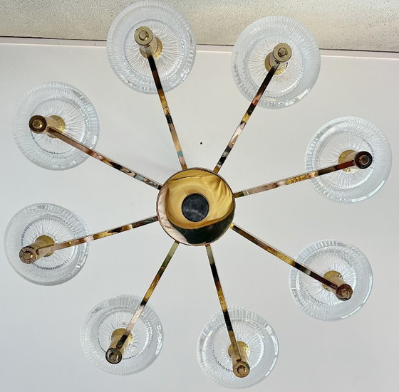 Lampadario Vintage XL Hillebrand – Glass, Metal (photo 3 of 16)