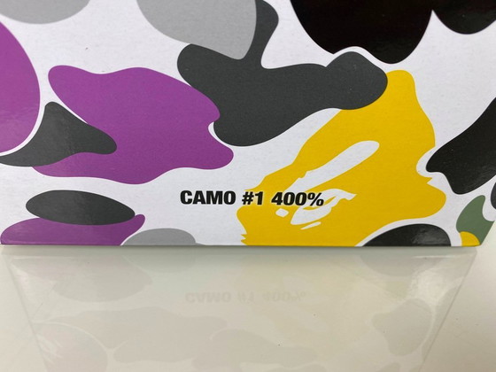 Image 1 of Bearbrick bape A bathing APE 28. Jubiläum 01 Camo #1 400% Medicom