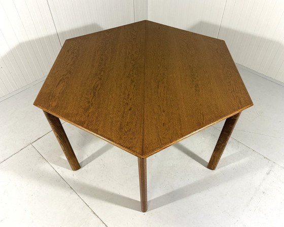 Image 1 of Extendable hexagonal dining table 1970s