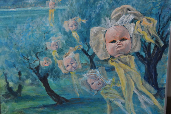 Image 1 of Peinture acrylique .  Visages de bébé