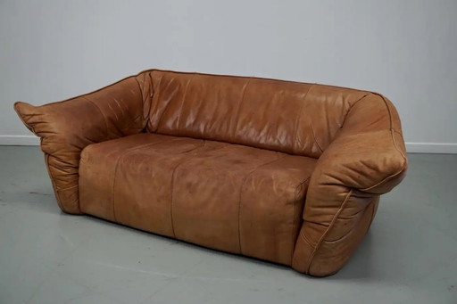 Andes-Sofa aus cognacfarbenem Leder von Gerard van den Berg für Montis, 1970er Jahre