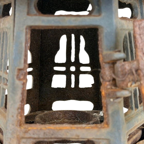 Lanterne de temple tōrō japonaise en fonte – 25 cm – Décoration extérieure, Cast Iron (photo 6 of 9)