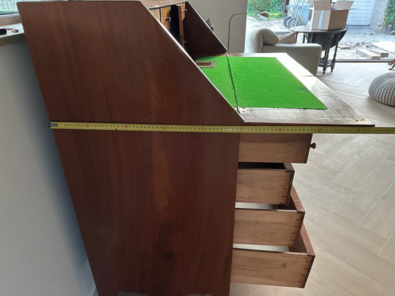 Secrétaire du 18ème siècle. – engels antiek, Buffet bas, Textile, Bois (photo 3 of 12)