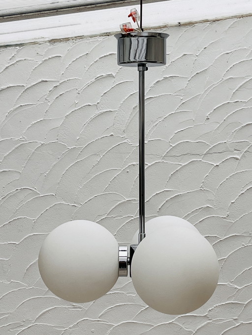 Lampadario cromato vintage