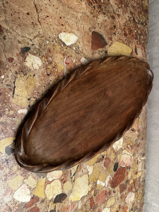 Image 1 of Plateau / Vide Poche ovale en Chêne attribué à Stanley Webb Davies de Windermere