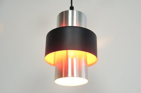 Metal Silver & Black Tube Lamp – Pendant lamps (photo 4 of 5)