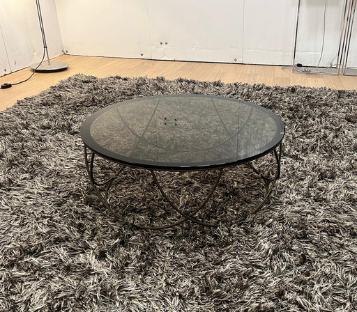 Table basse Rolf Benz 8870 noire Ø80 – Verre Parsol