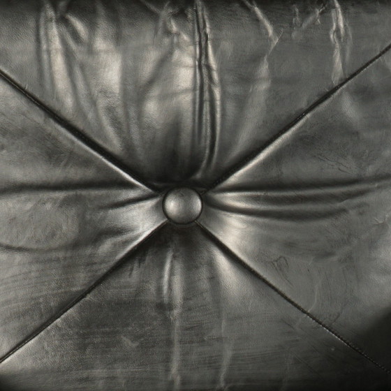 Image 1 of Fauteuil en cuir vintage - noir - années 1970