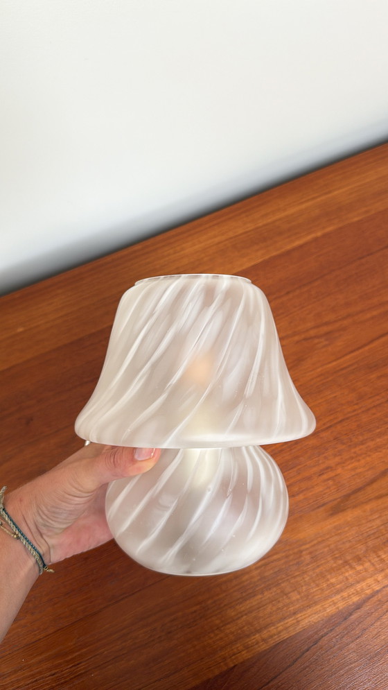 Image 1 of Lampe champignon vintage en verre par Hustadt Leuchten