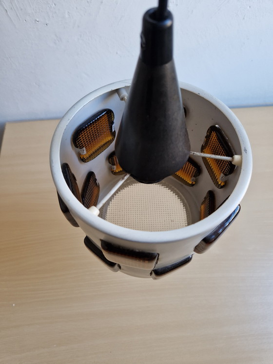 Image 1 of Vintage Vitrika Hanglamp Met Prisms Design Sfeervol