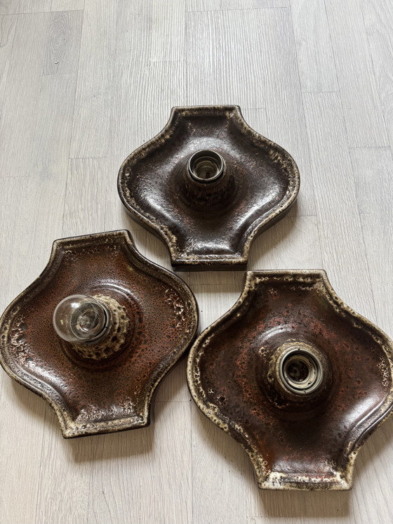 Due applique vintage in ceramica Hustadt Fat Lava – Hustadt Leuchten (photo 3 of 5)