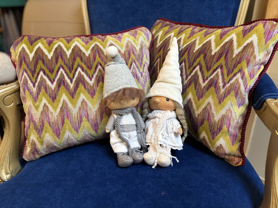 Image 1 of Sedia in stile barocco con cuscino