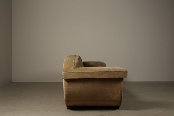 Image 1 of Divano a tre posti in stile Art Déco, rivestito in velluto originale, Belgio, circa 1930.