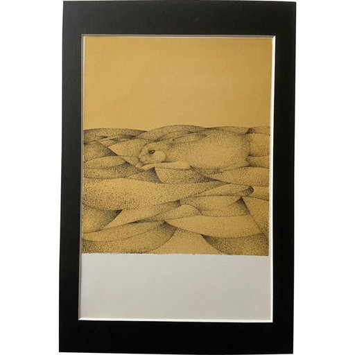 Klassische Lithographie "Le Dilemme (Lièvre) Polymorphose" von François-Xavier Lalanne, 1978