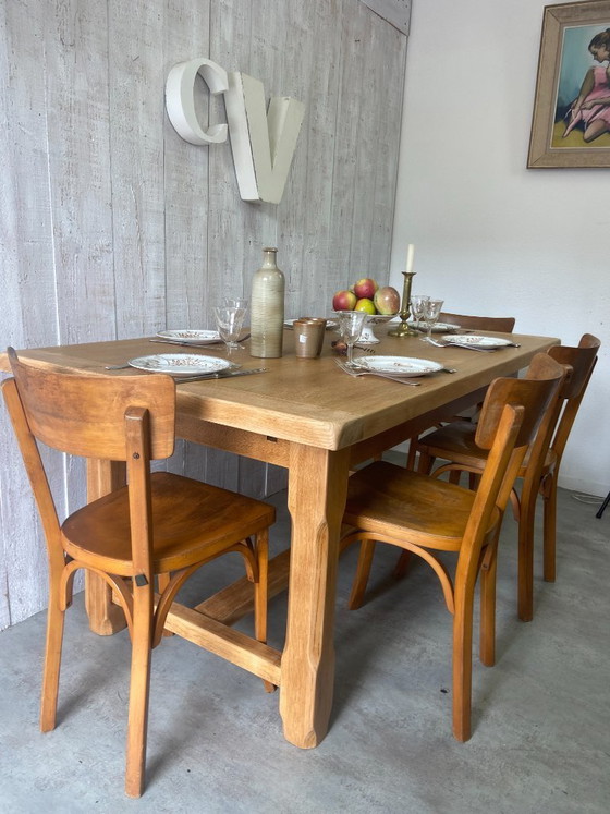 Image 1 of Oak farmhouse table 160x90cm