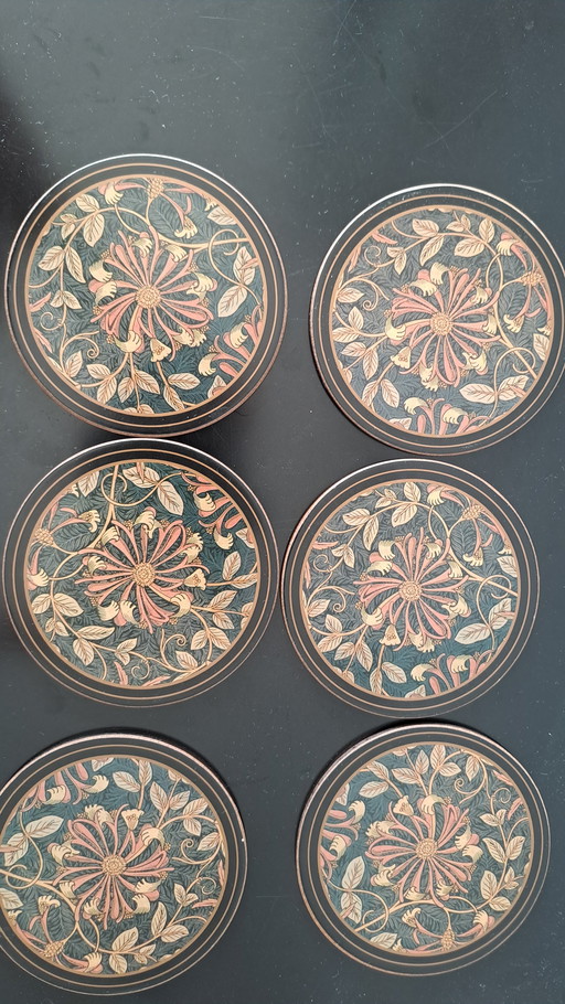 Pimpernel Honeysuckle coasters