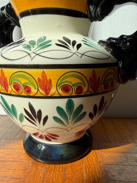 Image 1 of Quimper Keramikvase – handbemalte Dekoration
