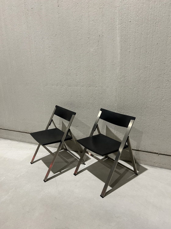 Image 1 of 2x Tecno design klapstoelen