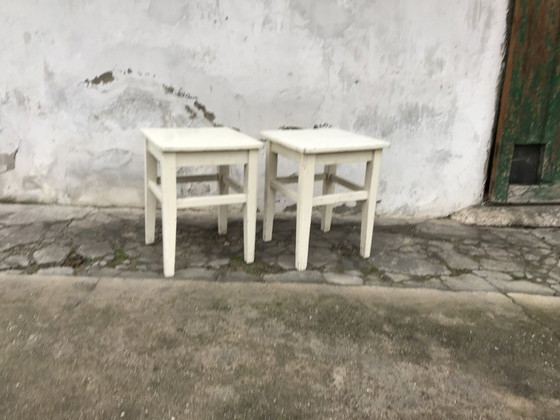 Set di Sgabelli Dipinti, anni '40 – Rustic (photo 7 of 7)
