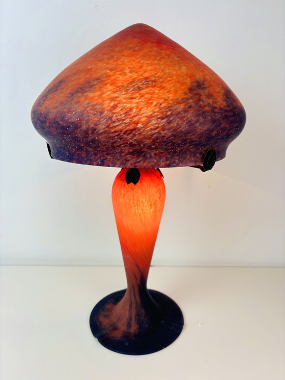 Image 1 of Französische Jugendstil-Pilzlampe pate de verre