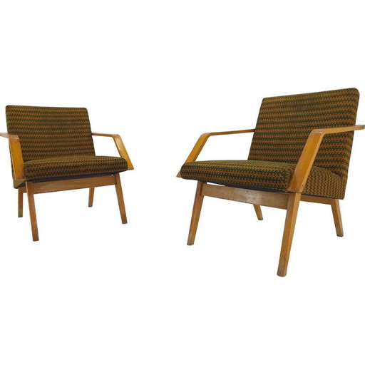 Coppia di poltrone vintage di Ton, 1970