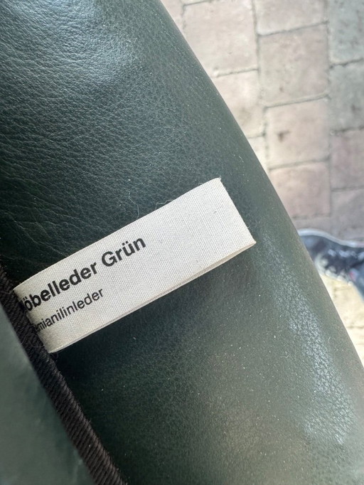 Flechtatelier Schütz Chaise Longue en Rotan Met Leer 70