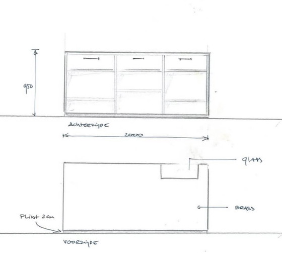 Image 1 of Unique designer brass shop counter