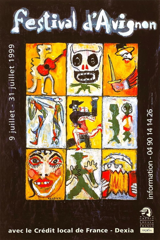 Ricardo MOSNER Festival d'Avignon 1999 originele poster 1999