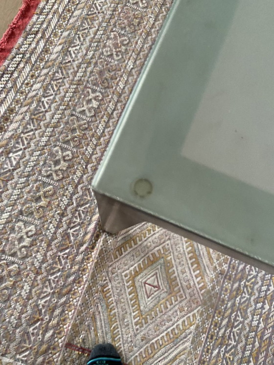 Image 1 of Table design The Conran Shop Paris — verre dépoli et métal brossé