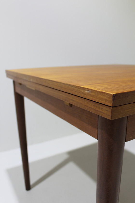 Image 1 of Vintage Square Extendable Dining Table - 1960s, Teak