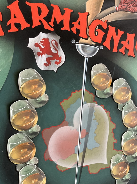 Image 1 of Original French Armagnac Advertising Artwork by Hervé Morvan
