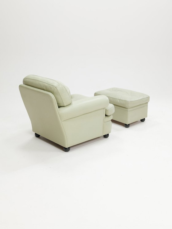 Image 1 of Poltrona Frau 'Dream B' Armchair and Ottoman,Italy,1980s