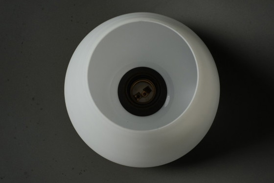 Vintage UFO Flying Saucer Mid-Century Modern Pendant Lamp, 1960s Space Age Design. – Metal, Glass (photo 10 of 11)